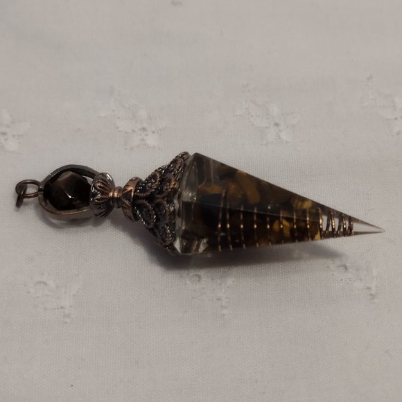 Tiger's Eye Chip Crystal Pendulum - Picture 6 of 6